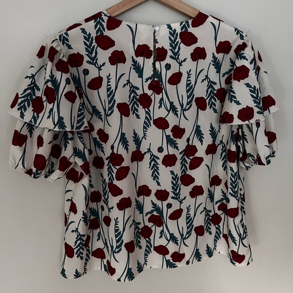 SHEIN Poppy Ruffle Keyhole Back Blouse - Picture 2 of 5